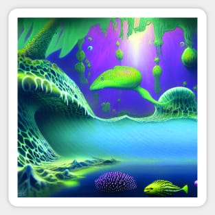 Fantasy Imaginary Seascape, Amazing Nature Sticker